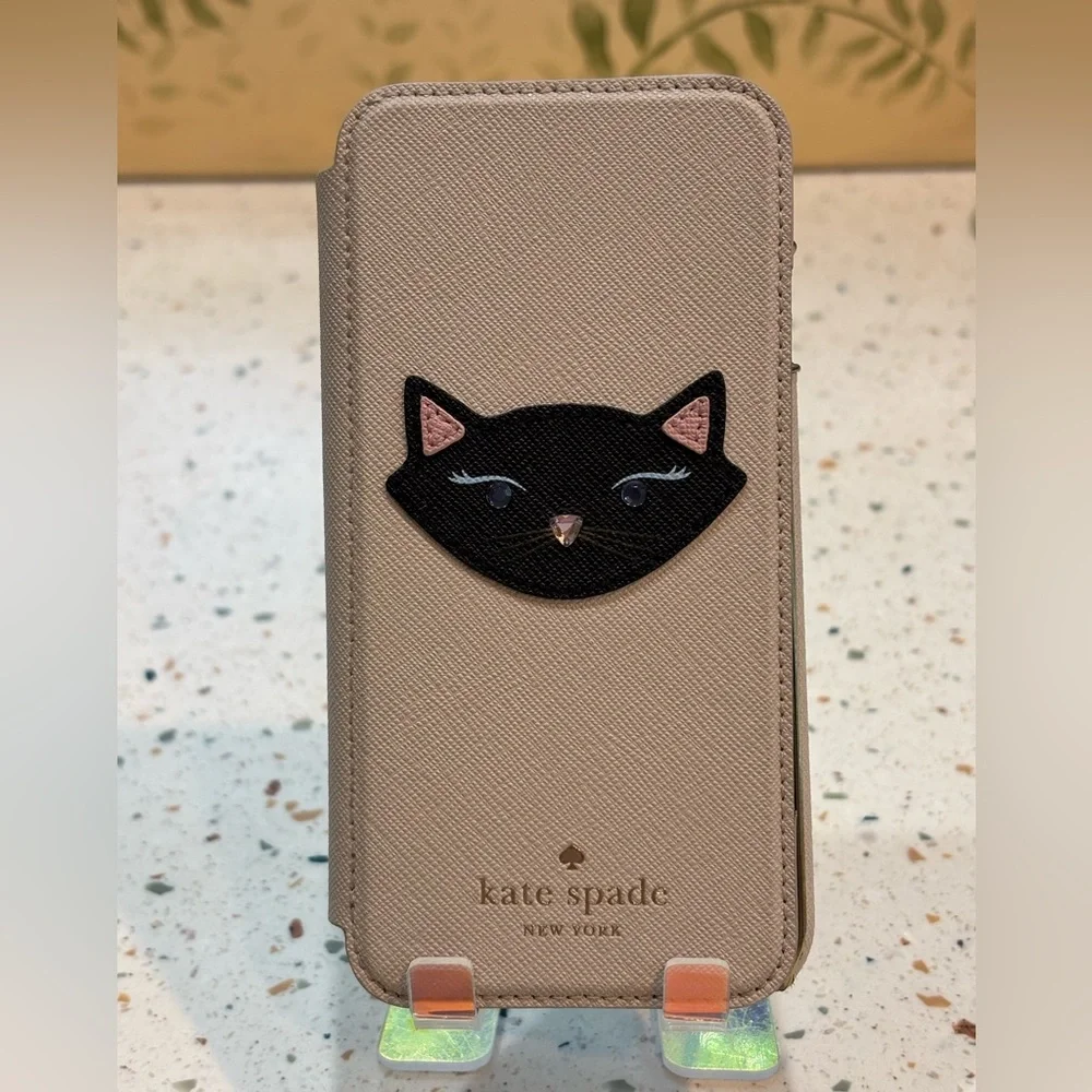 Kate Spade Black Cat Face Phone‎ Case iPhone 6 / 6s / 7 / 8 series